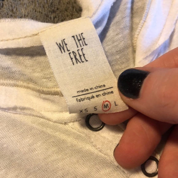 Free people white/cream tunic button top - Picture 4 of 4